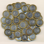 Продам 1,  2,  10 рублей юбилейные монеты.