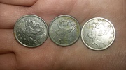 монеты 2001, 2002, 2003 г,  5 копеек без обозначений . Пермь.